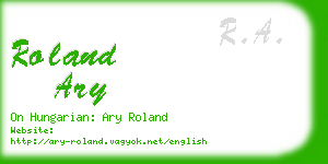 roland ary business card